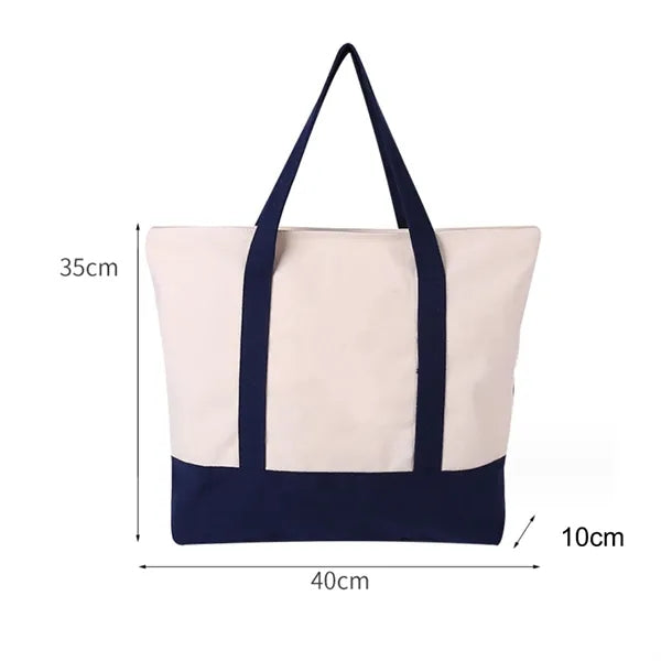 Full Color Customizable Canvas Tote Bag Carrier Reticule