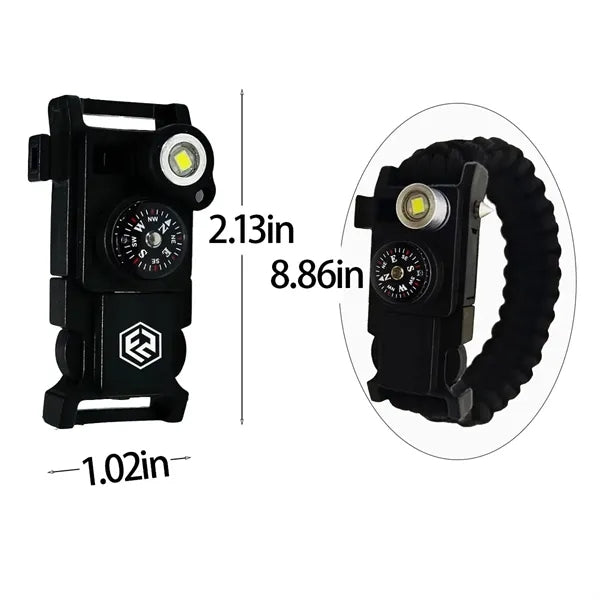 11-in-1 Multifunctional Outdoor Survival Bracelets for Men