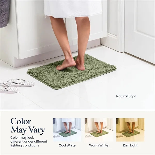 Bathroom Mat with Rubber Backing