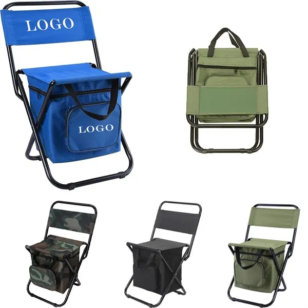 Foldable Outdoor Chair With Cooler Bag
