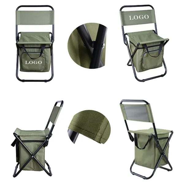 Foldable Outdoor Chair With Cooler Bag