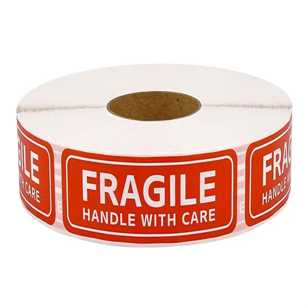 Self-adhesive fragile sticker