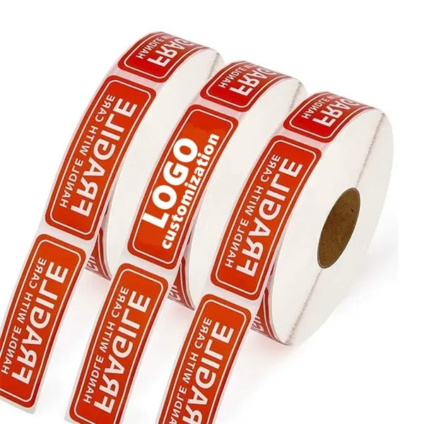 Self-adhesive fragile sticker