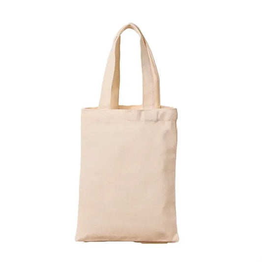 10inch Vertical Version Natural Cotton Plain Tote Shopping B