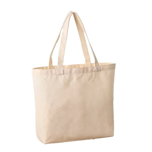 17inch Horizontal Version Natural Cotton Tote Shopping Bags