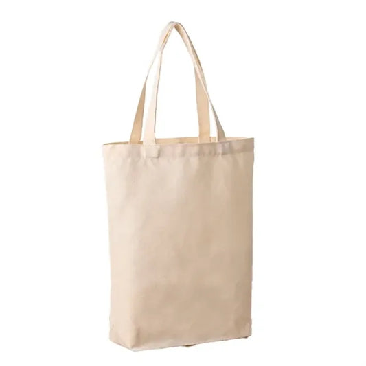 16inch Vertical Version Natural Cotton Plain Tote Shopping B