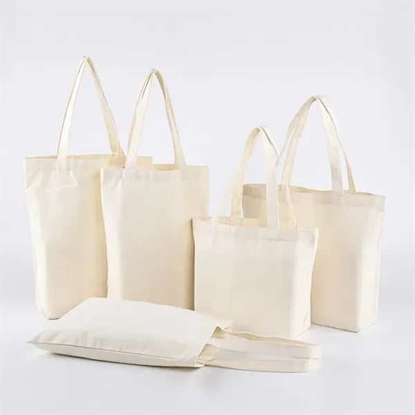 16inch Vertical Version Natural Cotton Plain Tote Shopping B