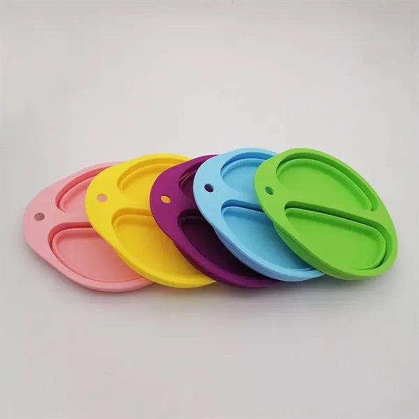Silicone Collapsible Middle Split Pet Feeder Bowls