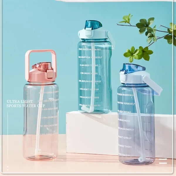67OZ. Water bottle with straw portable sports fitness cup