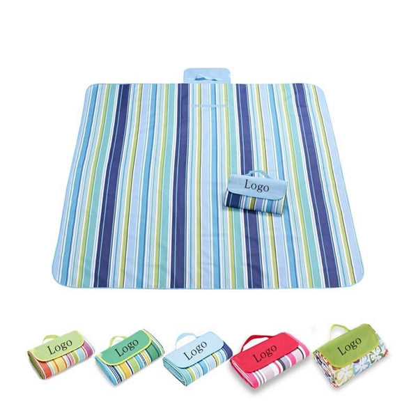 Waterproof Oxford Cloth Picnic Beach Mat with hand bag