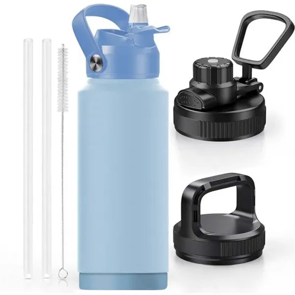 Insulated Water Bottle with Straw 18oz