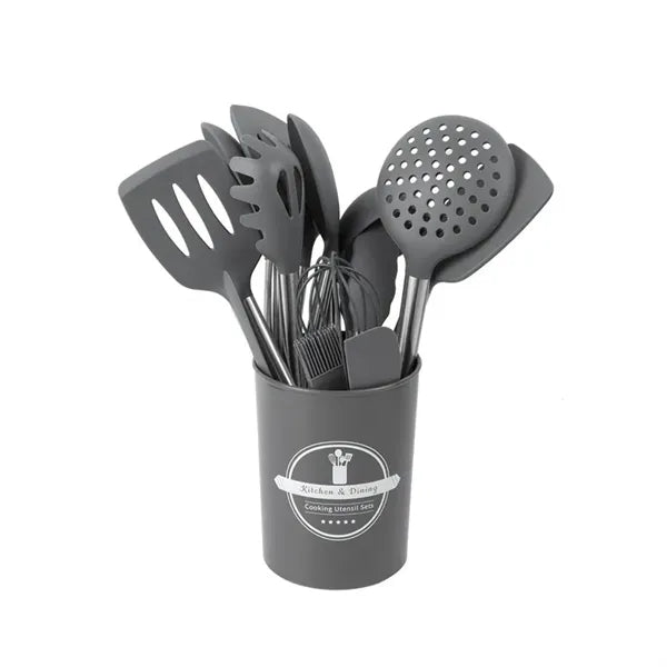 Silicone Cooking Utensils Set for Nonstick Cookware