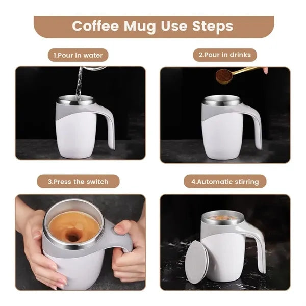 12.8 oz Self Automatic Magnetic Stirring Mug