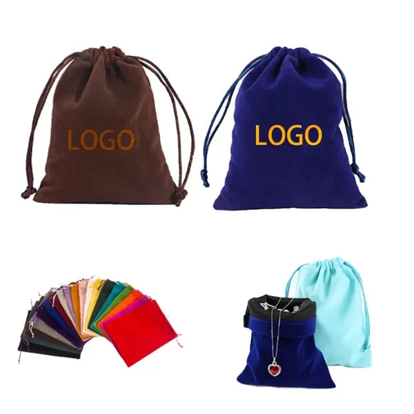 Portable Comfortable Velvet Drawstring Bags