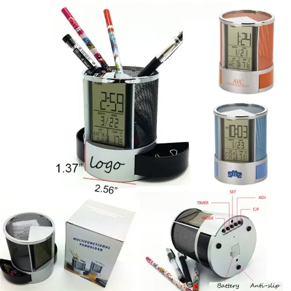 Electronic Calendar Pen Holder Office Supplies Organizer