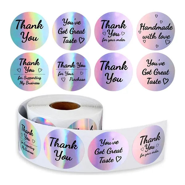 500Pcs/Roll Custom Self Adhesive Labels Stickers