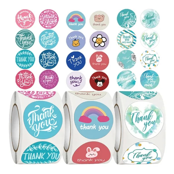 500Pcs/Roll Custom Self Adhesive Labels Stickers