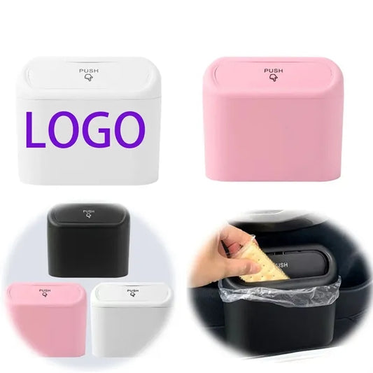 Portable Side Hanging Car Trash Can with Cover