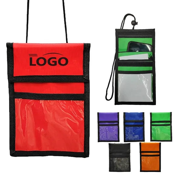 Nylon Neck Wallet Custom Branding Lanyard Badge