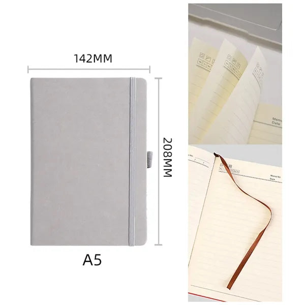 5.6" x 8.2" PU Business Notebook With Pen