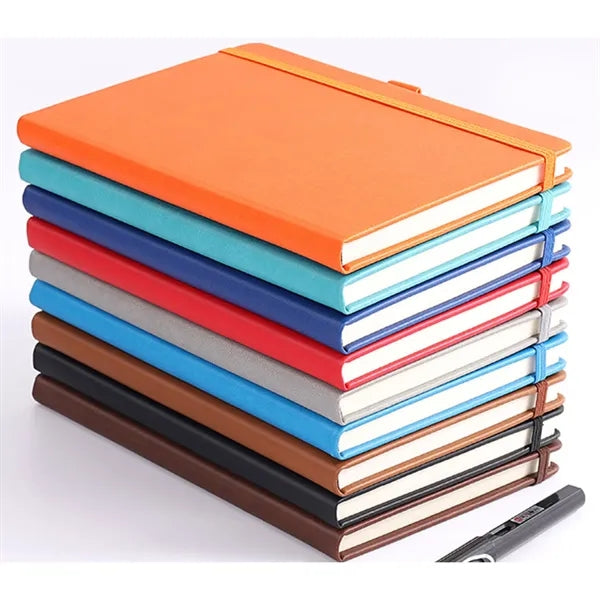 5.6" x 8.2" PU Business Notebook With Pen