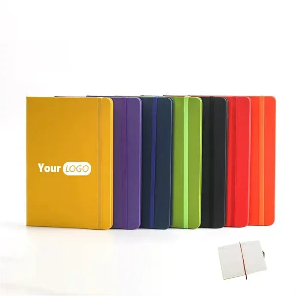 A5 PU Hardcover Notebook with Elastic Closure