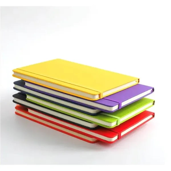 A5 PU Hardcover Notebook with Elastic Closure