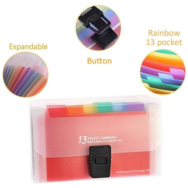 A6 Expandable Accordion Folders Small Document Organizers