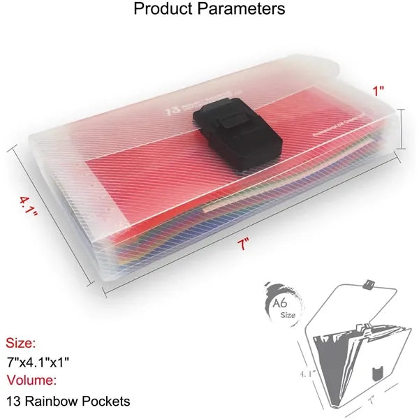 A6 Expandable Accordion Folders Small Document Organizers