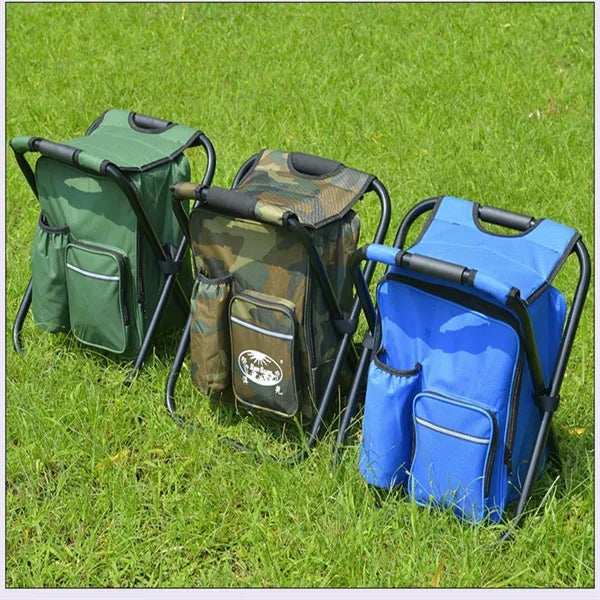Folding Fishing/Camping Chair with Cooler Bag