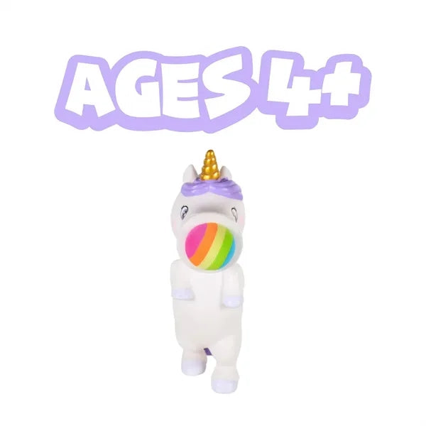 White Unicorn Popper Toy