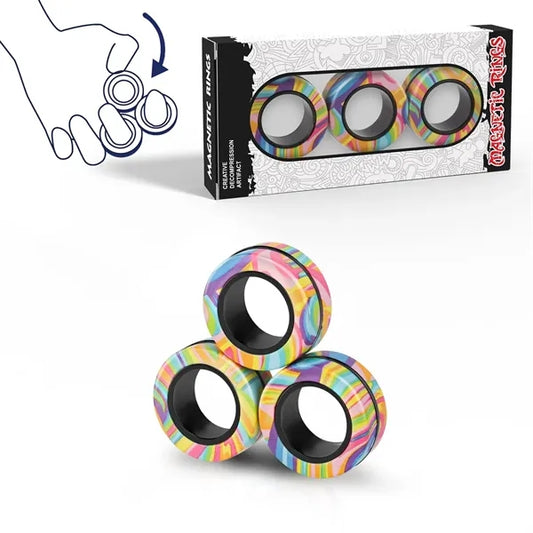 Magnetic Rings Fidget Toy Set