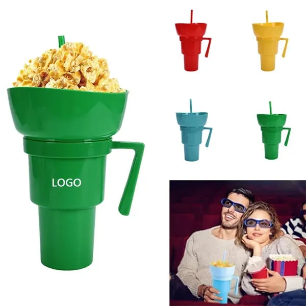 31oz Popcorn Snack Drink 2-In-1 Water Cup