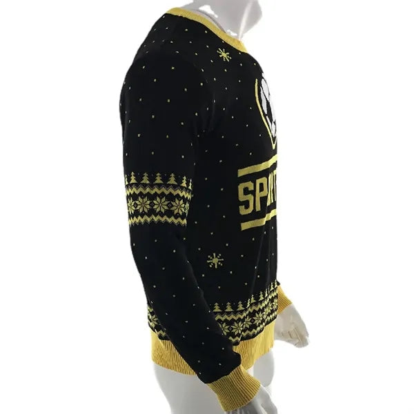 Men Christmas Snow Pattern Sweater