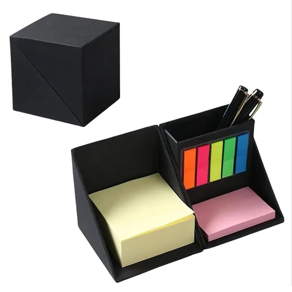 Collapsible Paper Cubes Sticky Notes Box With Holder