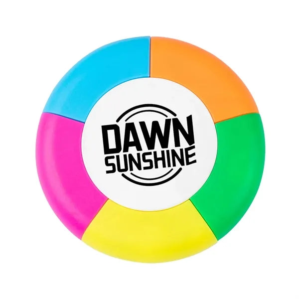 Round Five-color Highlighter