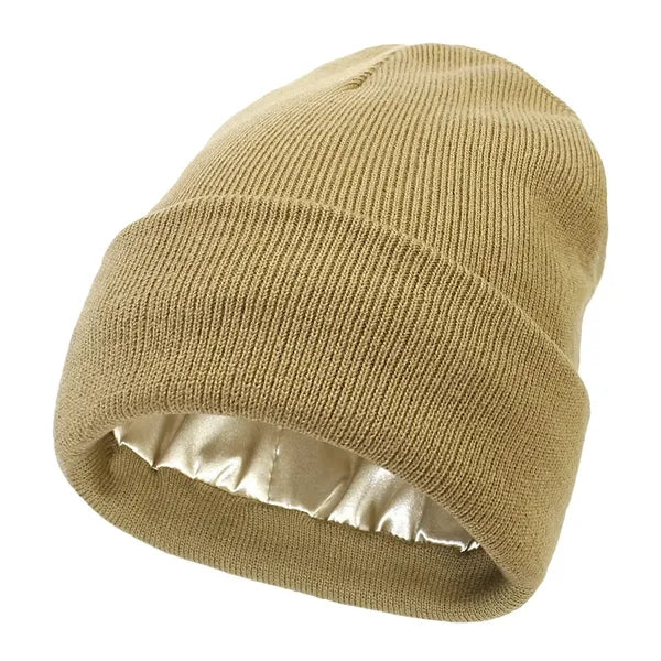 Satin Lined Winter Beanie Hats