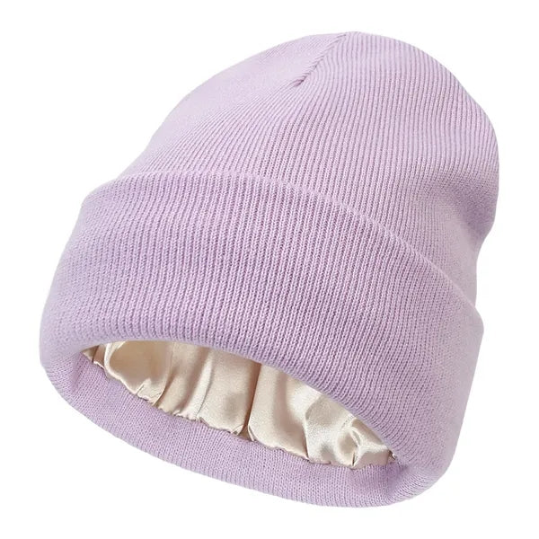 Satin Lined Winter Beanie Hats