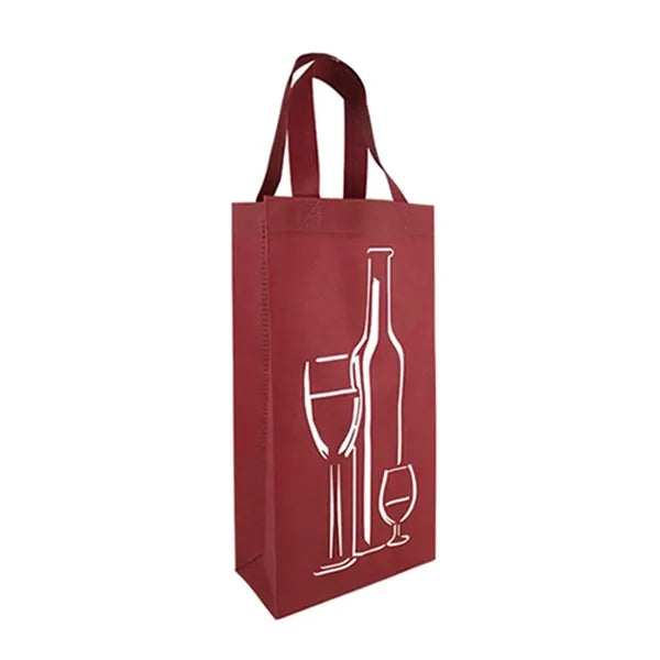 Wine 2 Bottle Non-Woven Tote Bag (6"x13"x3")
