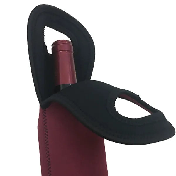 Neoprene Single Wine Bottle Holder Tote Bag