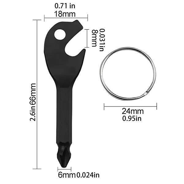 Keychain Multifunction Opener Tool Portable Screwdriver
