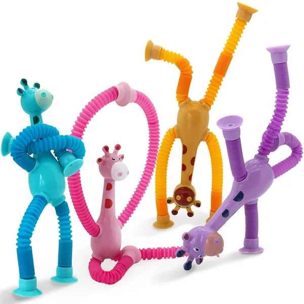 LED Telescopic Suction Cup Giraffe Toy