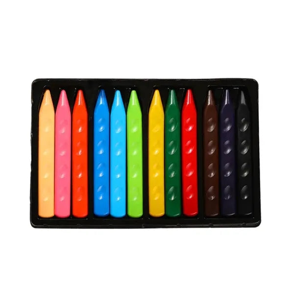 12 Colors Safety and Non-Toxic Toddler Wax Crayons