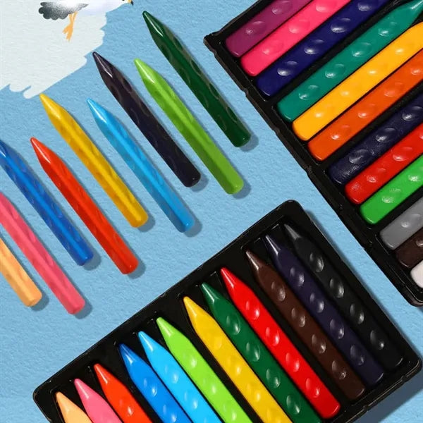12 Colors Safety and Non-Toxic Toddler Wax Crayons