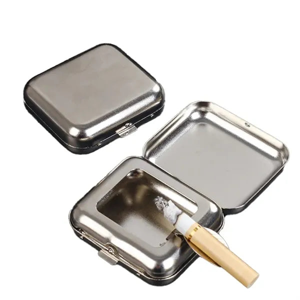Metal Portable Ashtray With Lid