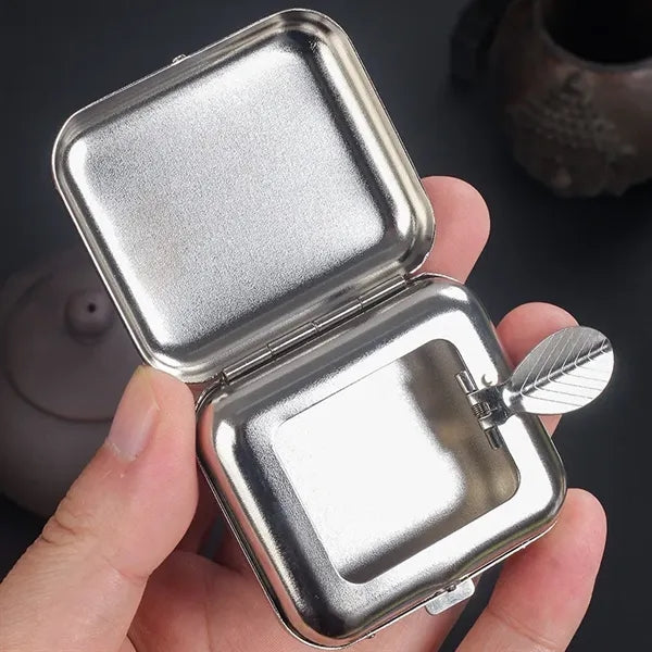 Metal Portable Ashtray With Lid