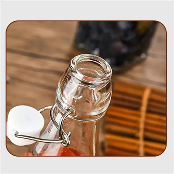 17OZ. Transparent Glass Beverage Beer Wine Fruit Bottle