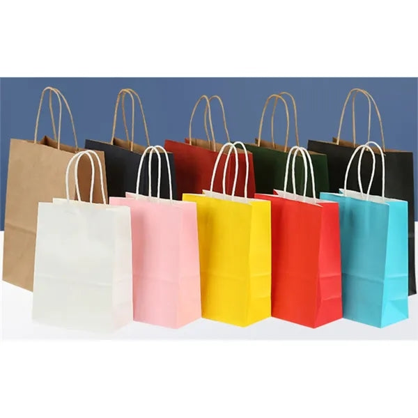 Colorful kraft paper handbag gift bag customization