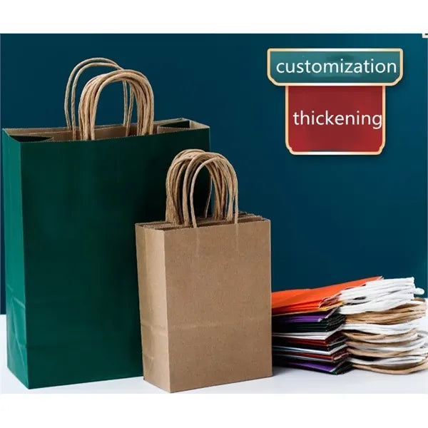 Colorful kraft paper handbag gift bag customization