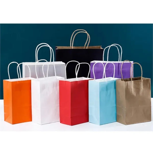 Colorful kraft paper handbag gift bag customization